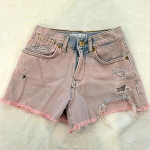 Girls pink shorts